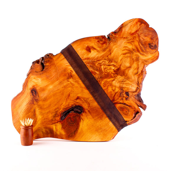 Ancient Kauri Rustic Natural Edge Board and Knife Set 1261