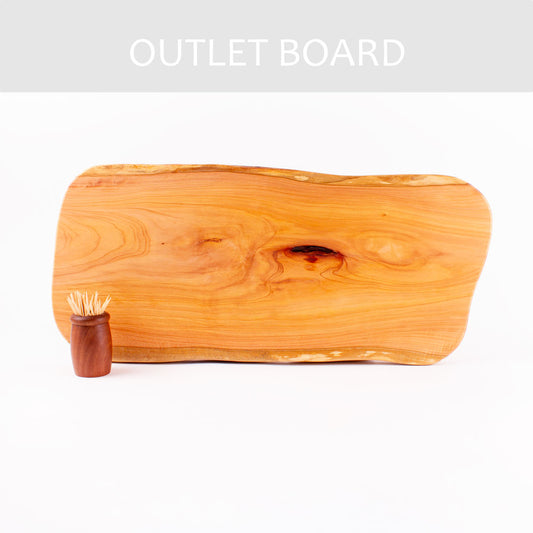 B-GRADE | Macrocarpa Rustic Natural Edge Board 134 - Knot