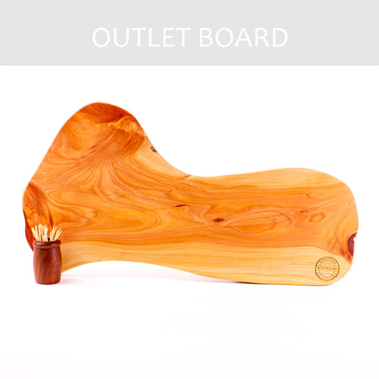 B-GRADE | Macrocarpa Rustic Natural Edge Board 135 - Split