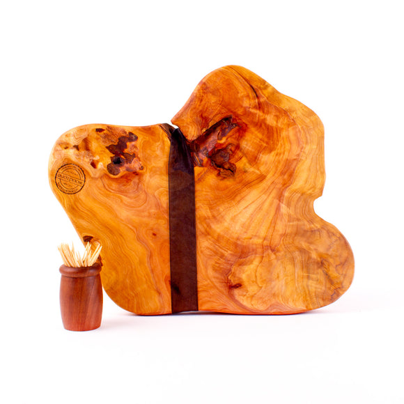 Macrocarpa Rustic Natural Edge Board and Knife Set 142