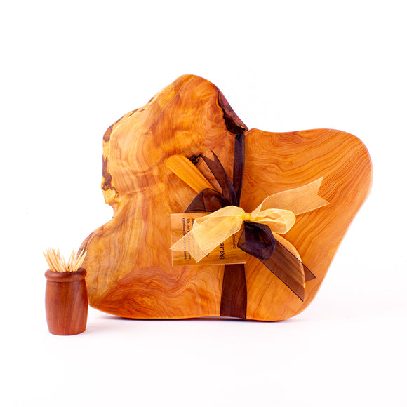 Macrocarpa Rustic Natural Edge Board and Knife Set 142