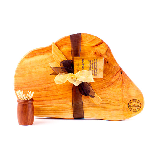 Macrocarpa Rustic Natural Edge Board and Knife Set 149