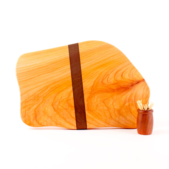 Macrocarpa Rustic Natural Edge Board and Knife Set 150