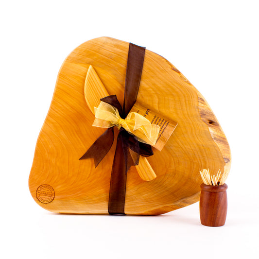 Macrocarpa Rustic Natural Edge Board and Knife Set 152