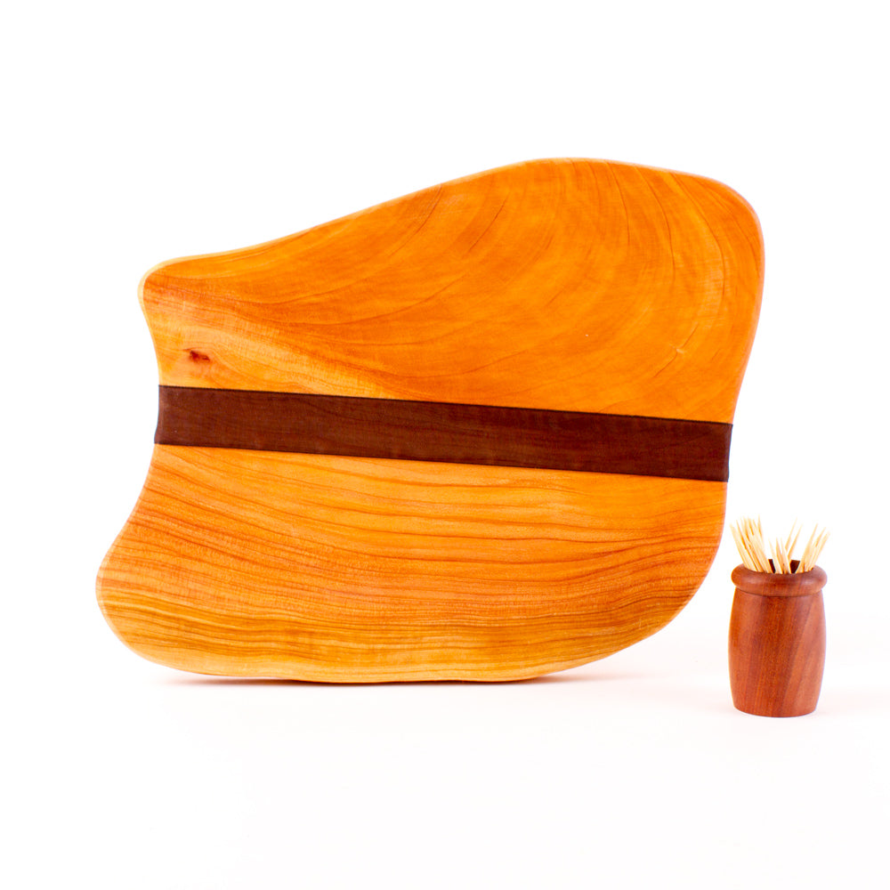 Macrocarpa Rustic Natural Edge Board and Knife Set 153