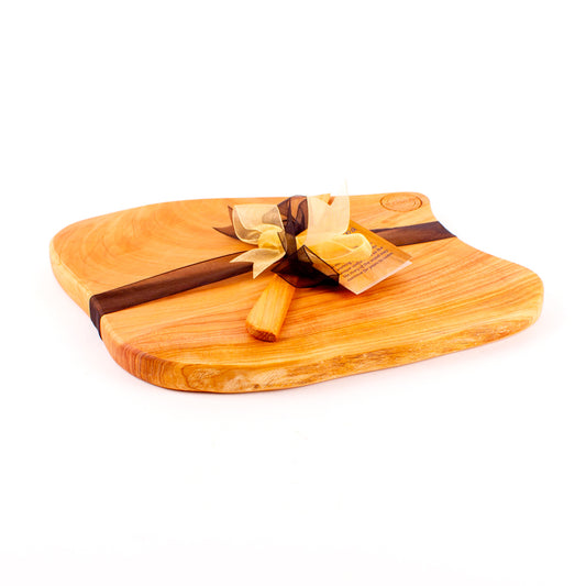 Macrocarpa Rustic Natural Edge Board and Knife Set 153