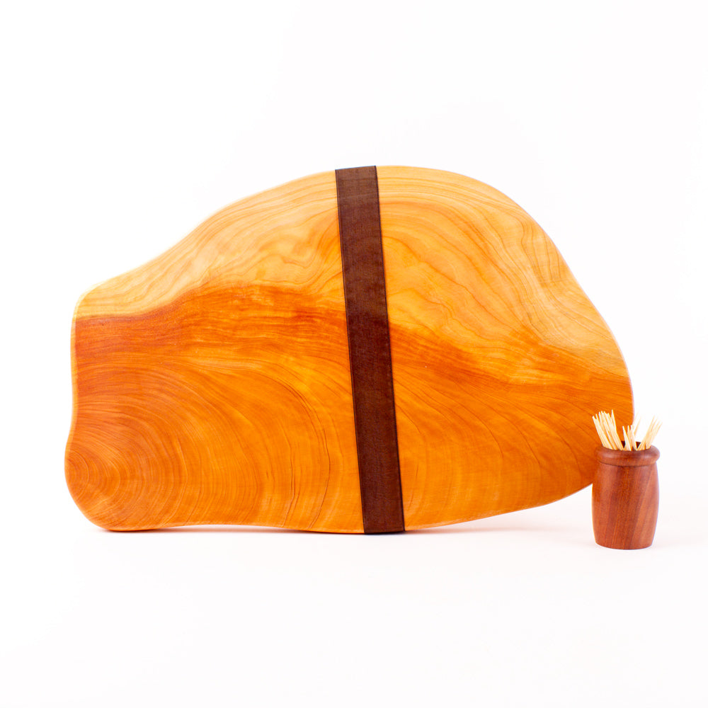 Macrocarpa Rustic Natural Edge Board and Knife Set 154