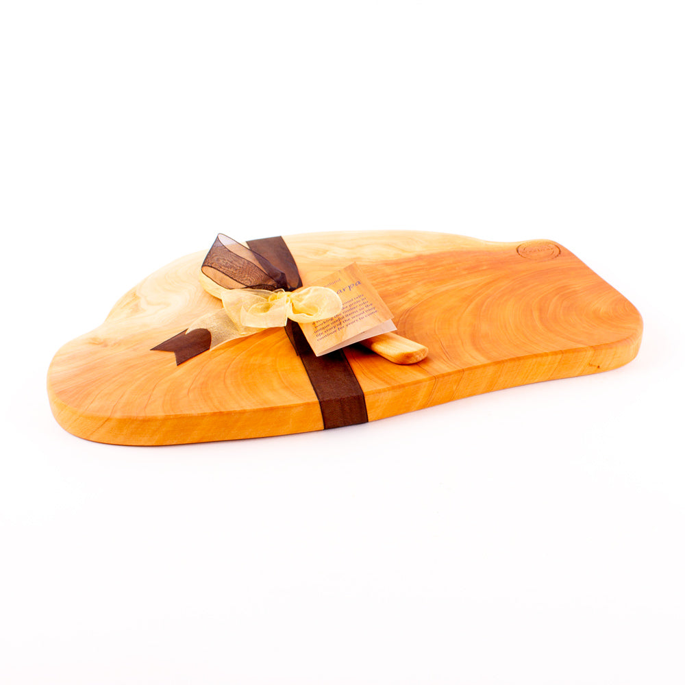 Macrocarpa Rustic Natural Edge Board and Knife Set 154
