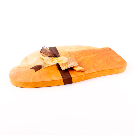 Macrocarpa Rustic Natural Edge Board and Knife Set 154