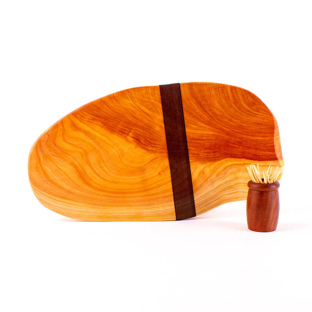 Macrocarpa Rustic Natural Edge Board and Knife Set 156
