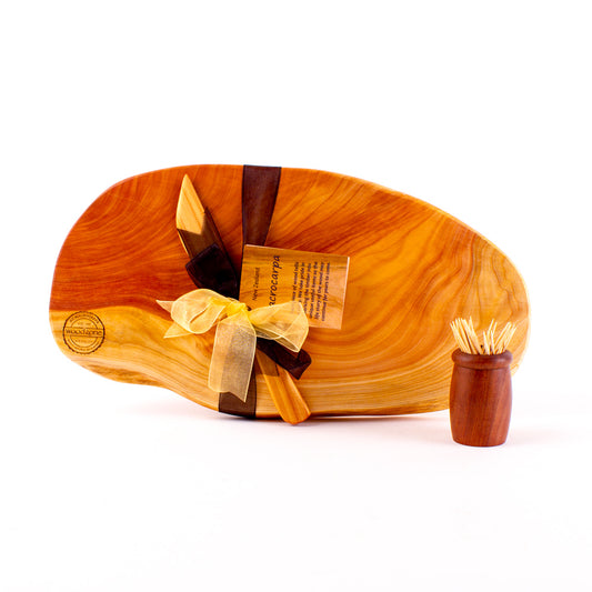 Macrocarpa Rustic Natural Edge Board and Knife Set 156