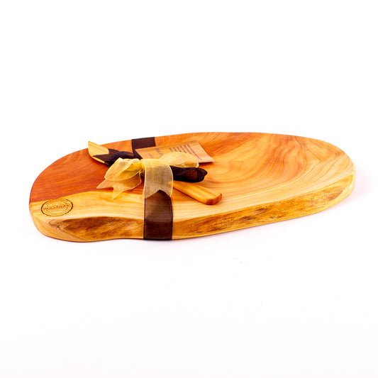 Macrocarpa Rustic Natural Edge Board and Knife Set 156