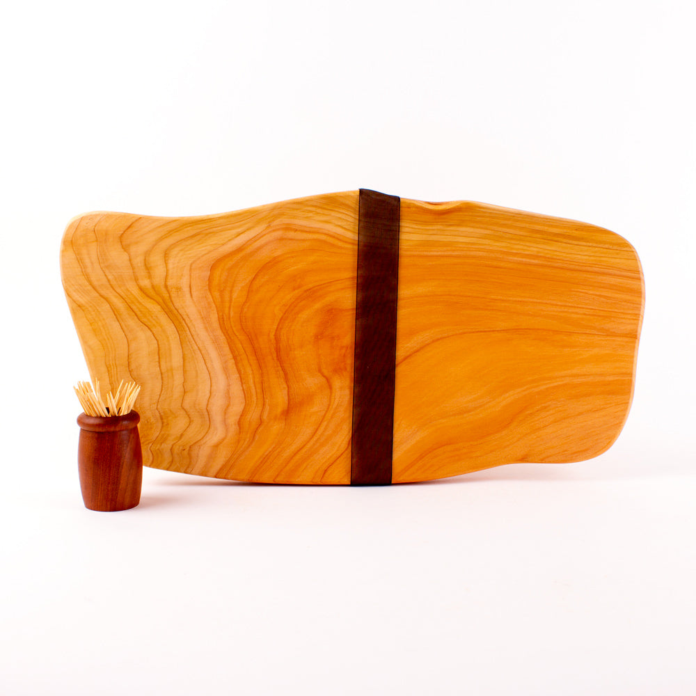 Macrocarpa Rustic Natural Edge Board and Knife Set 158