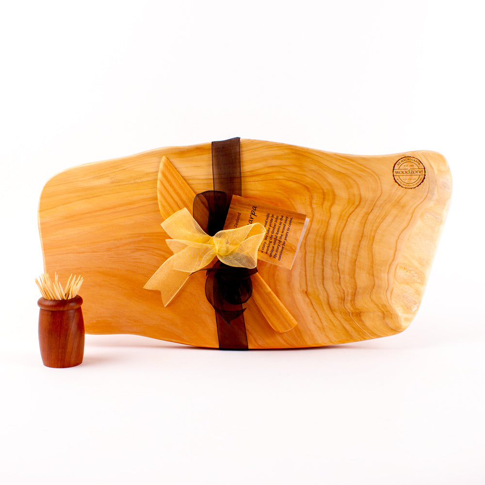 Macrocarpa Rustic Natural Edge Board and Knife Set 158