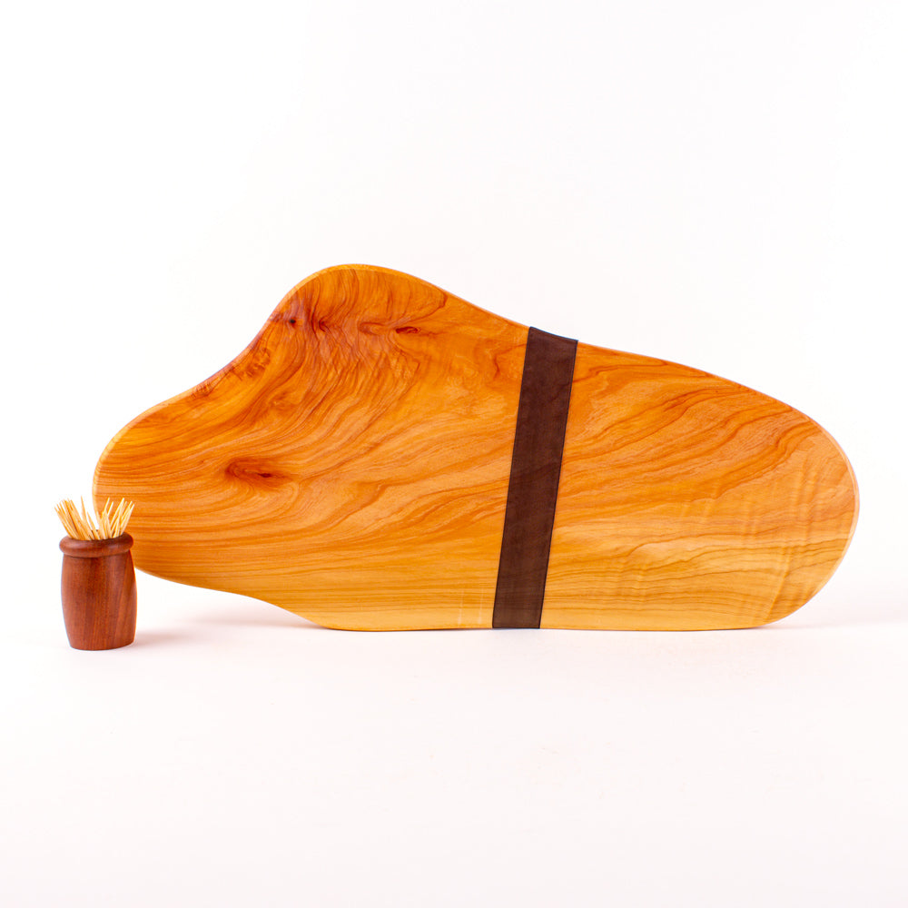Macrocarpa Rustic Natural Edge Board and Knife Set 159