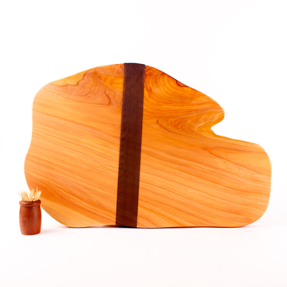 Macrocarpa Rustic Natural Edge Board and Knife Set 174