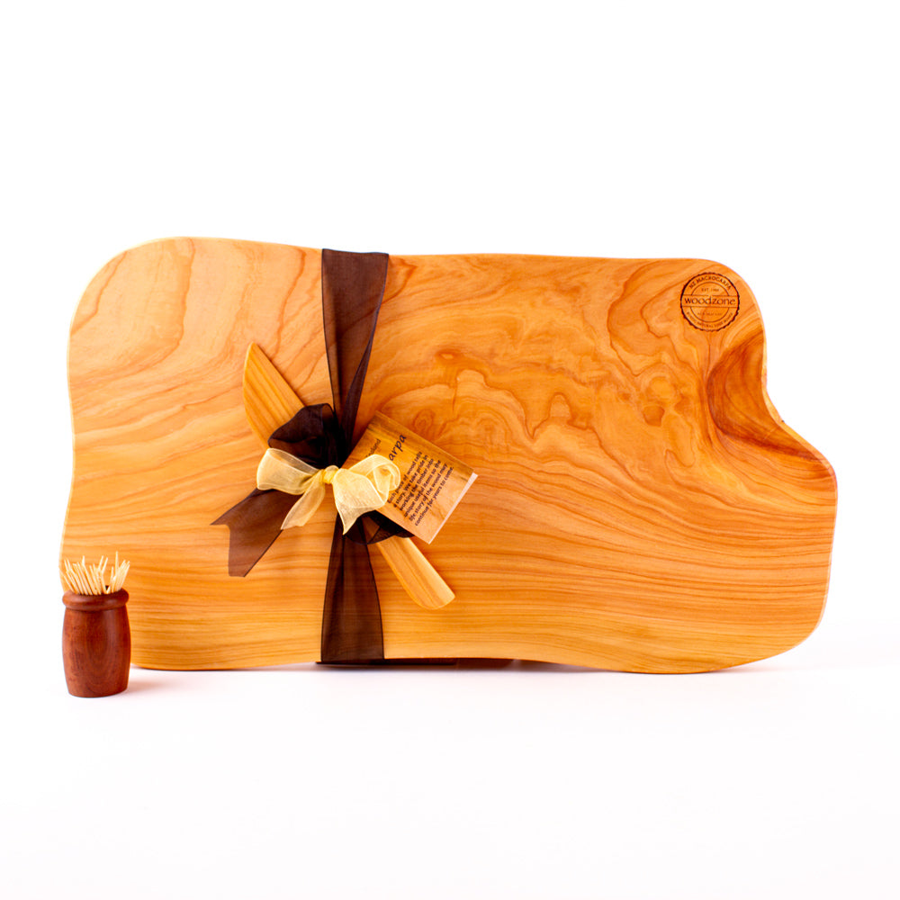 Macrocarpa Rustic Natural Edge Board and Knife Set 175