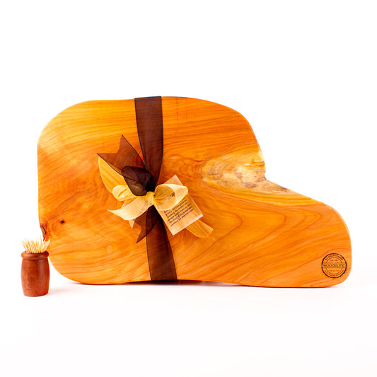 Macrocarpa Rustic Natural Edge Board and Knife Set 176