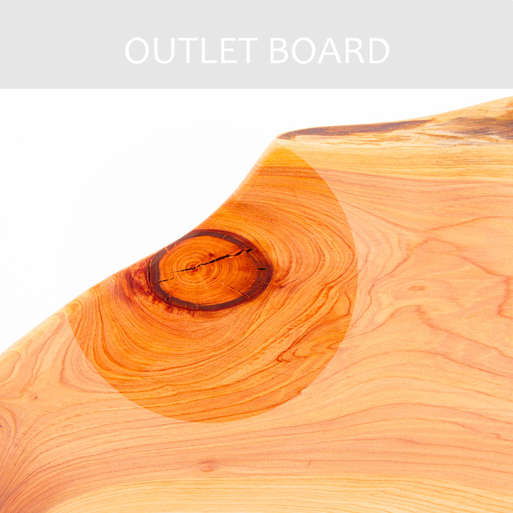 B-GRADE | Macrocarpa Rustic Natural Edge Board 234 - Split