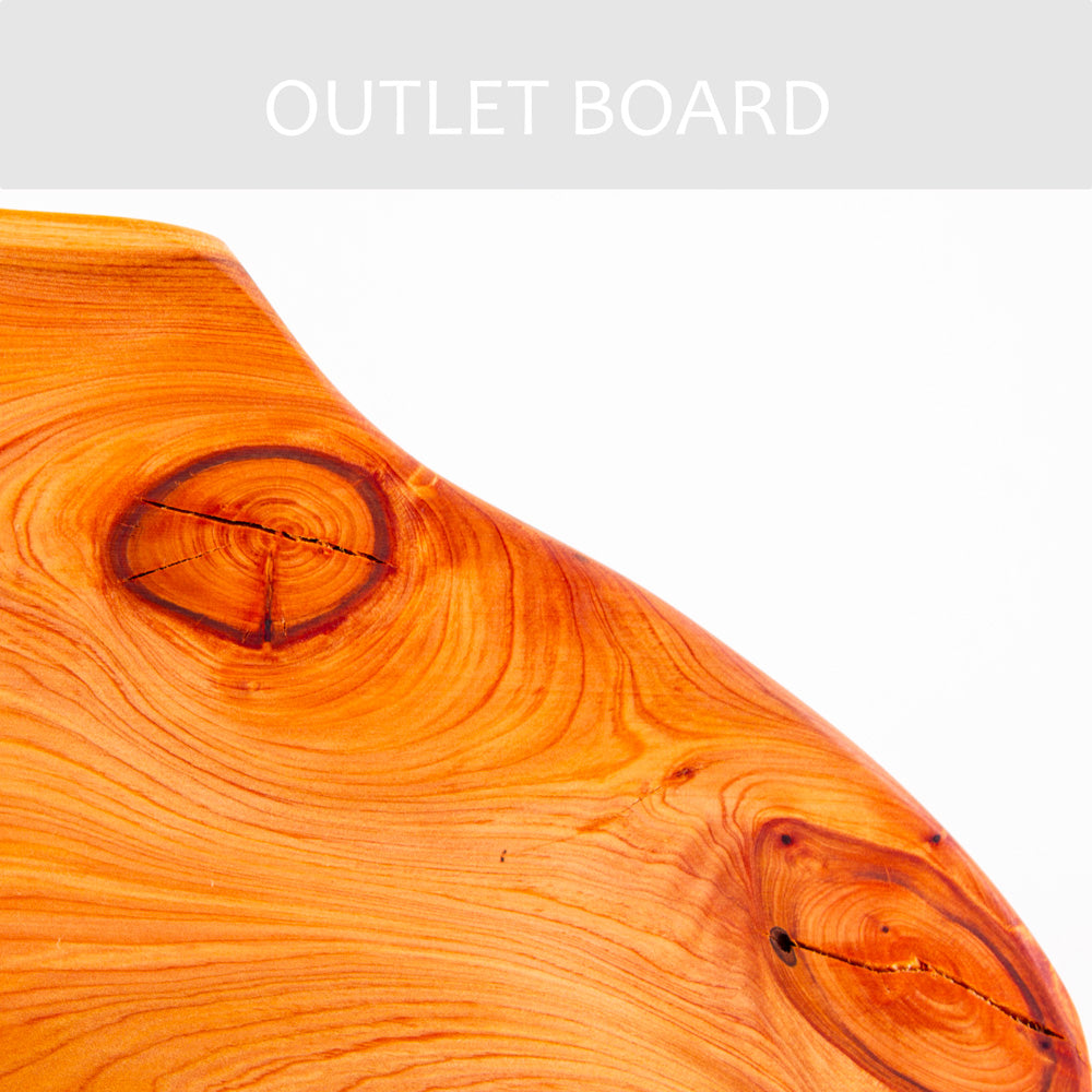 B-GRADE | Macrocarpa Rustic Natural Edge Board 234 - Split