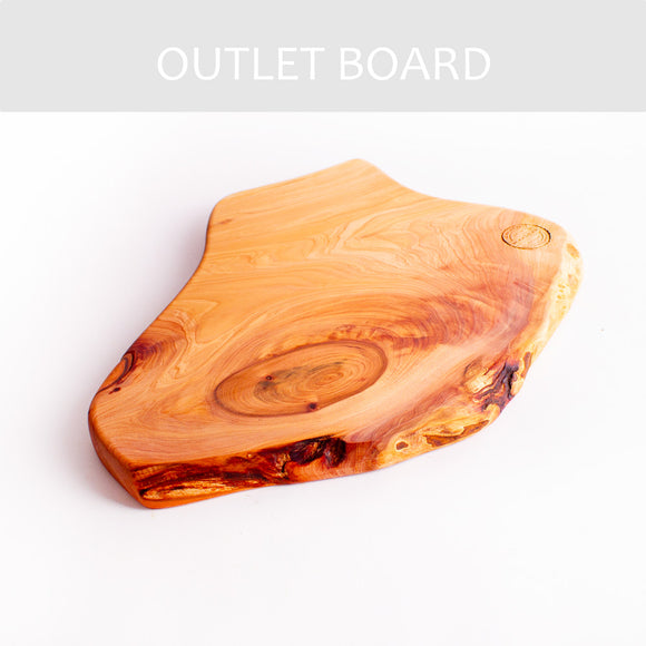 B-GRADE | Macrocarpa Rustic Natural Edge Board 235 - Split