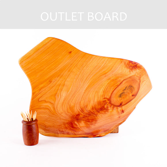 B-GRADE | Macrocarpa Rustic Natural Edge Board 235 - Split