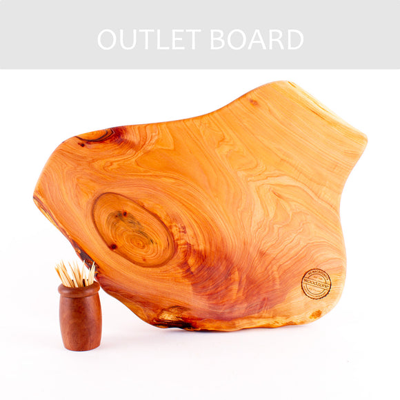 B-GRADE | Macrocarpa Rustic Natural Edge Board 235 - Split