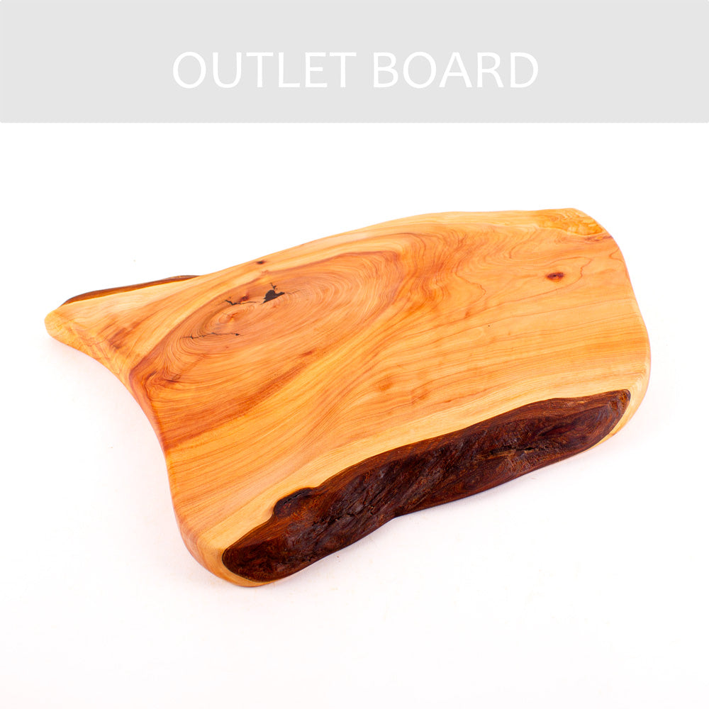 B-GRADE | Macrocarpa Rustic Natural Edge Board 236 - Split - Filler