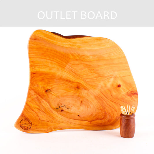 B-GRADE | Macrocarpa Rustic Natural Edge Board 236 - Split - Filler