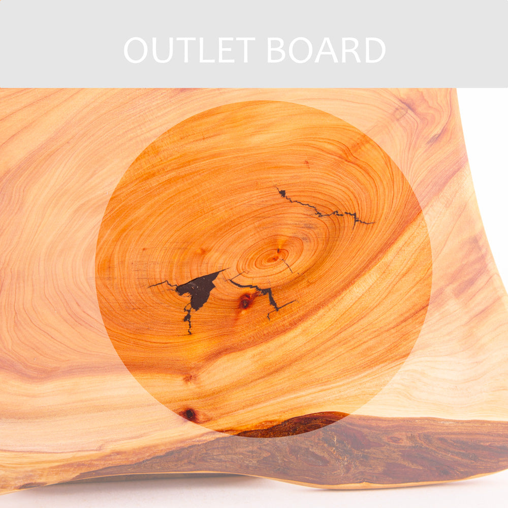 B-GRADE | Macrocarpa Rustic Natural Edge Board 236 - Split - Filler