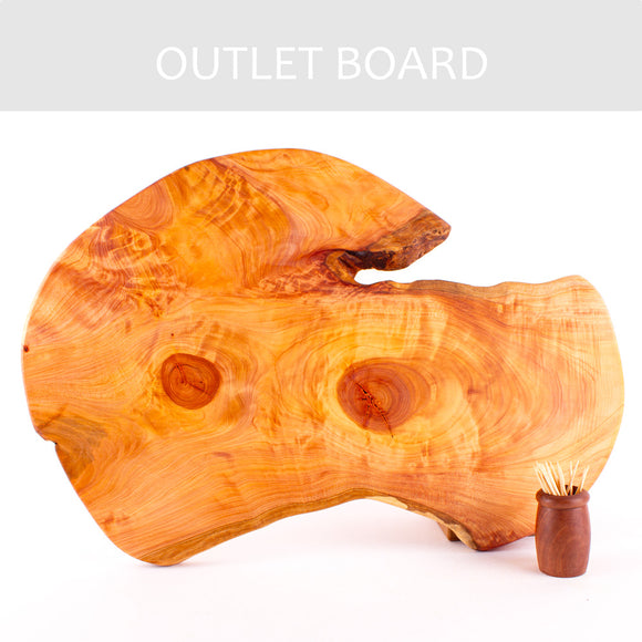 B-GRADE | Macrocarpa Rustic Natural Edge Board 237 - Split