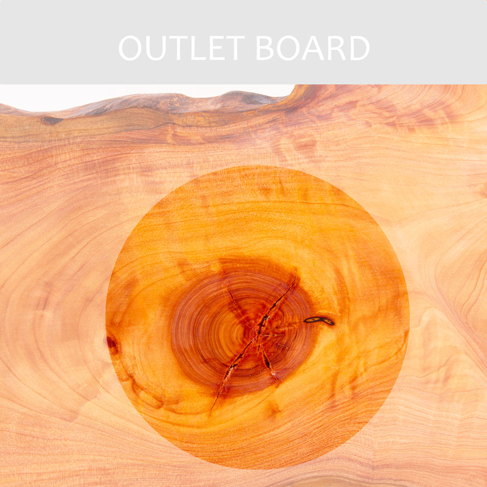 B-GRADE | Macrocarpa Rustic Natural Edge Board 237 - Split
