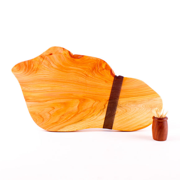 Macrocarpa Rustic Natural Edge Board and Knife Set 58