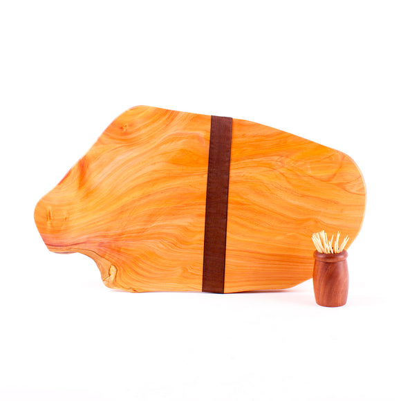 Macrocarpa Rustic Natural Edge Board and Knife Set 59
