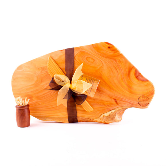 Macrocarpa Rustic Natural Edge Board and Knife Set 59