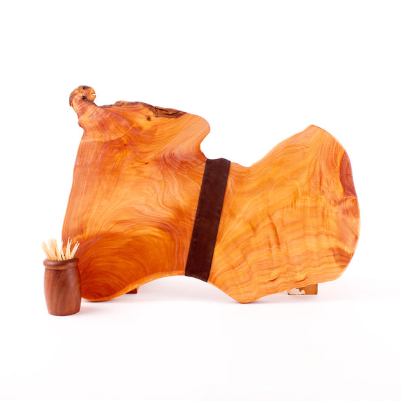 Macrocarpa Rustic Natural Edge Board and Knife Set 62
