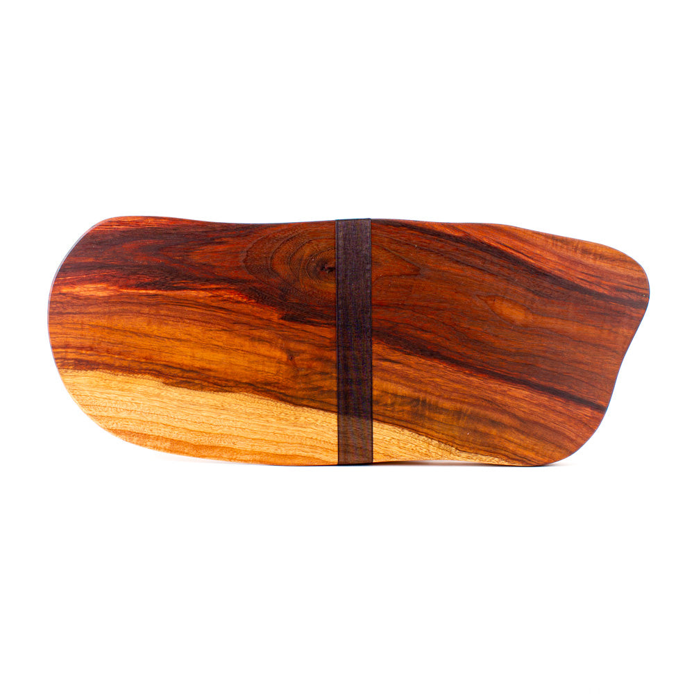 Camphor Wood Rustic Natural Edge Board and Knife Set 752
