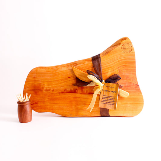 Macrocarpa Rustic Natural Edge Board and Knife Set 78