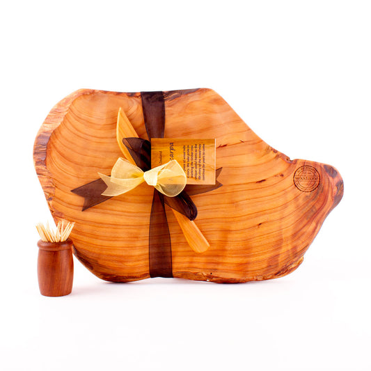 Macrocarpa Rustic Natural Edge Board and Knife Set 81