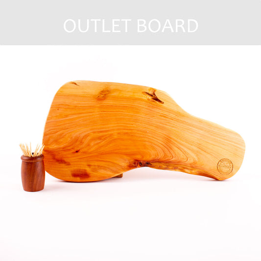 B-GRADE | Macrocarpa Rustic Natural Edge Board 82 - Hole