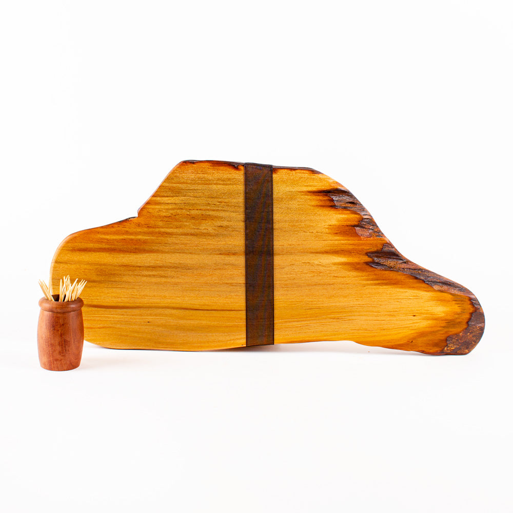 Ancient Kauri Rustic Natural Edge Board and Knife Set 838