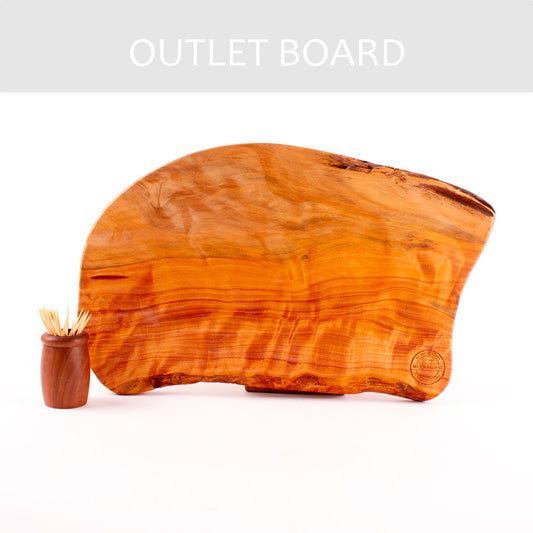 B-GRADE | Macrocarpa Rustic Natural Edge Board 83 - Sap Stain