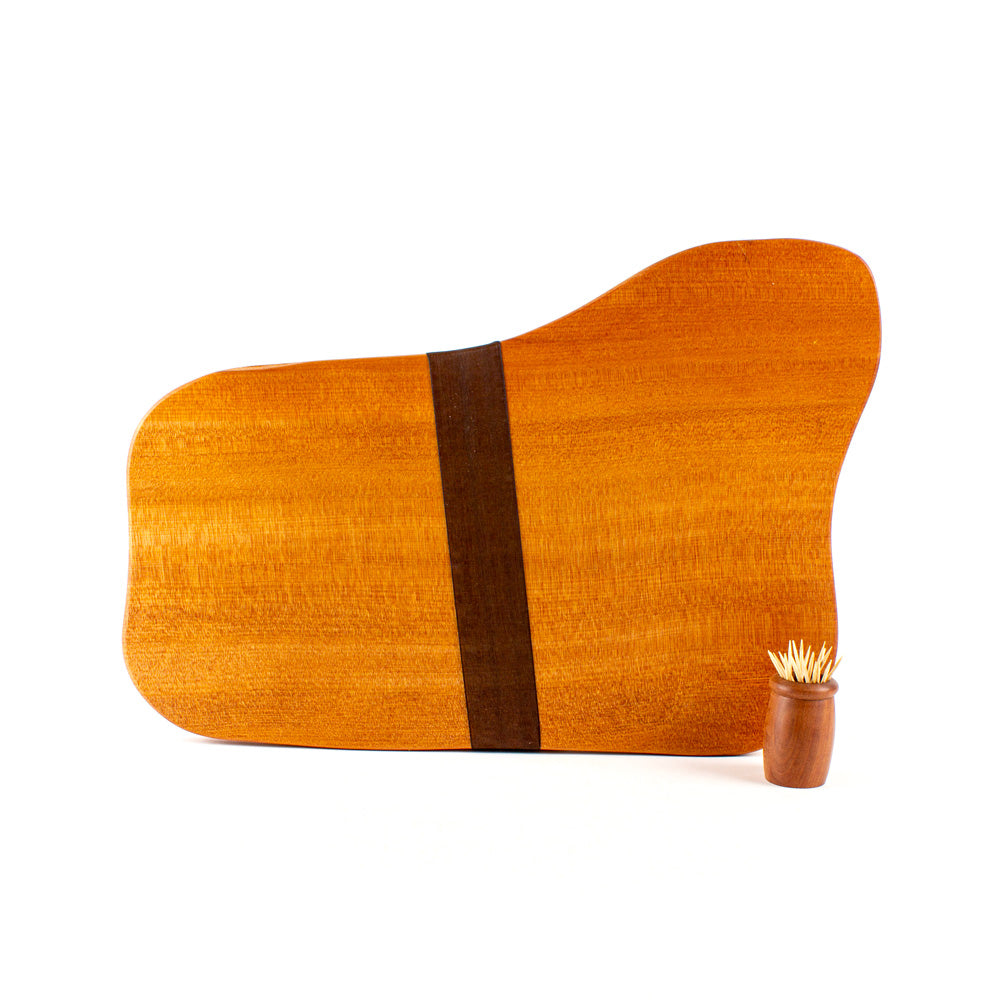 Ancient Kauri Rustic Natural Edge Board and Knife Set 854