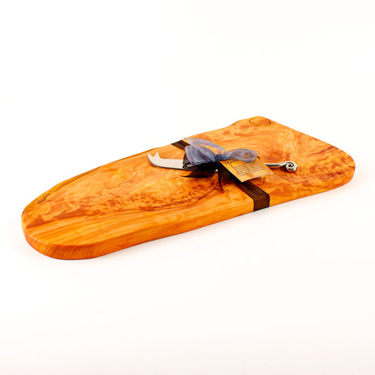 Macrocarpa Rustic Natural Edge Board and Knife Set 879