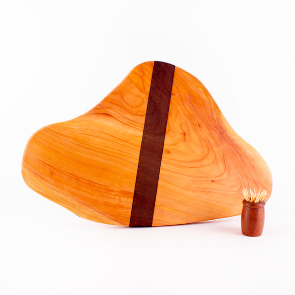 Macrocarpa Rustic Natural Edge Board and Knife Set 900