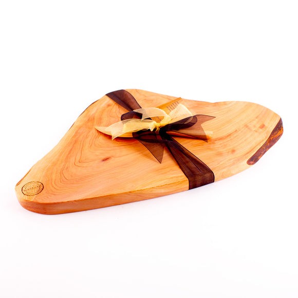 Macrocarpa Rustic Natural Edge Board and Knife Set 900