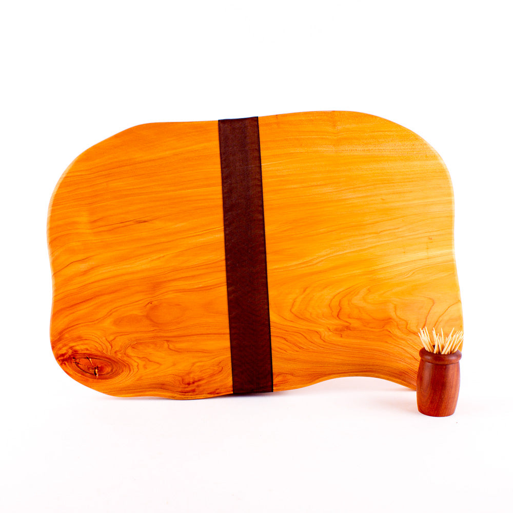 Macrocarpa Rustic Natural Edge Board and Knife Set 901