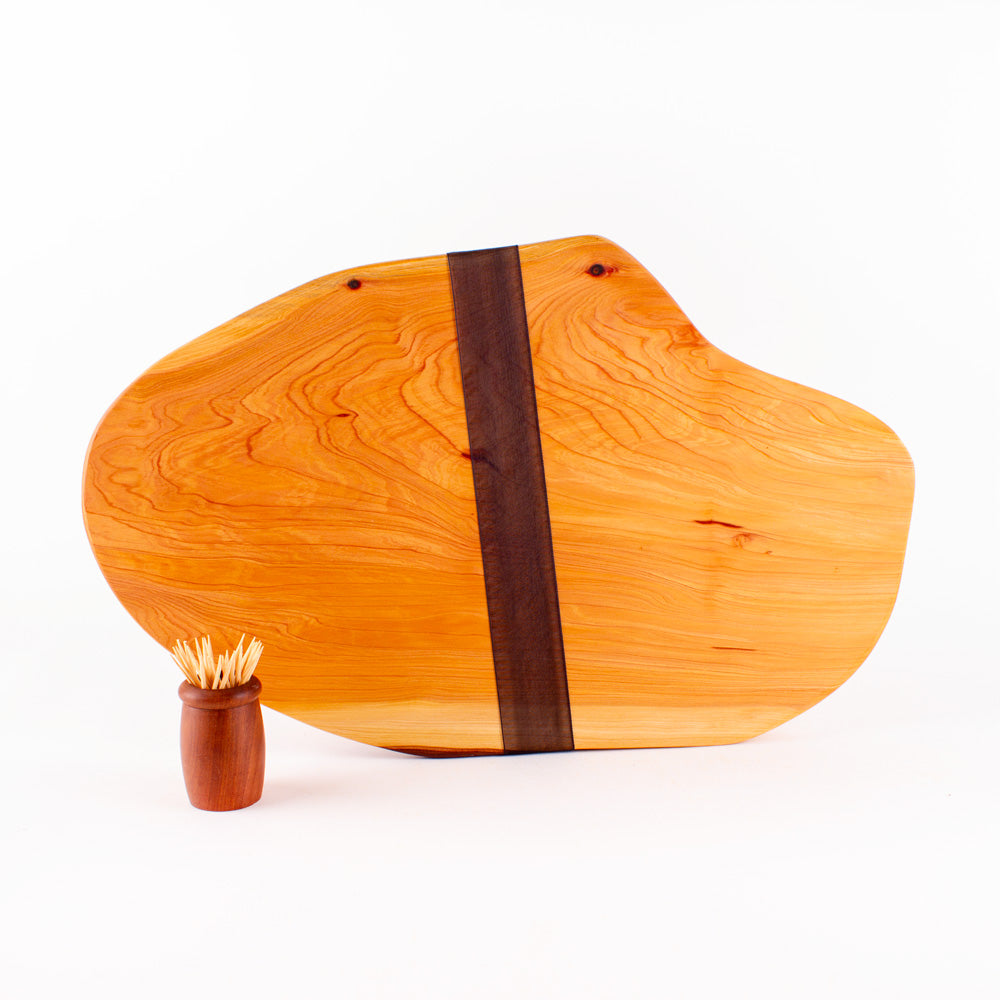 Macrocarpa Rustic Natural Edge Board and Knife Set 902