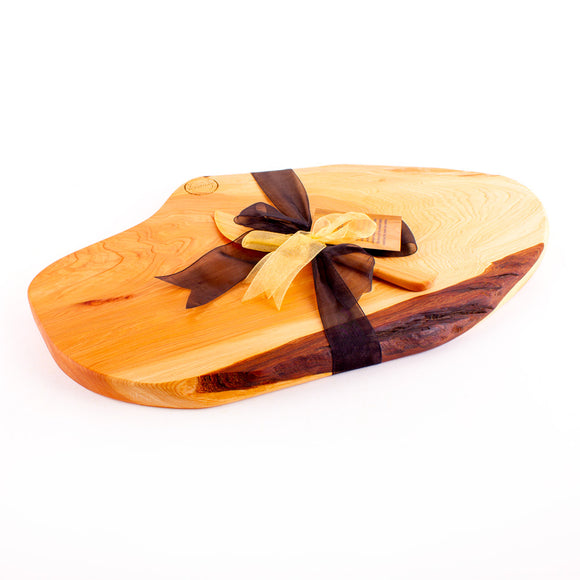 Macrocarpa Rustic Natural Edge Board and Knife Set 902