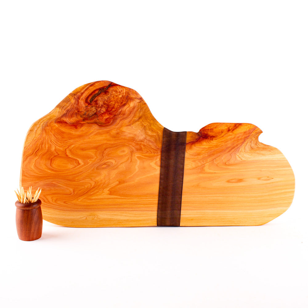 Macrocarpa Rustic Natural Edge Board and Knife Set 903